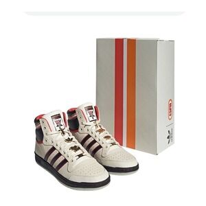 Adidas Top Ten Hi‎ ESPN 1979 Mens Sneakers Cream Black Red Gold Sz 9.5